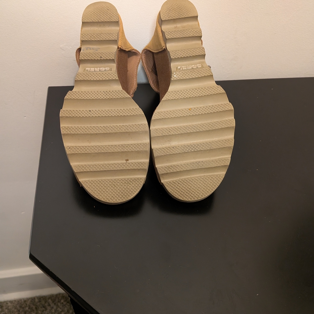 Sorel Brown Wedge Sandals - Picture 4 of 4